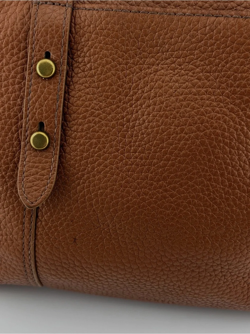 Fossil pebbled leather